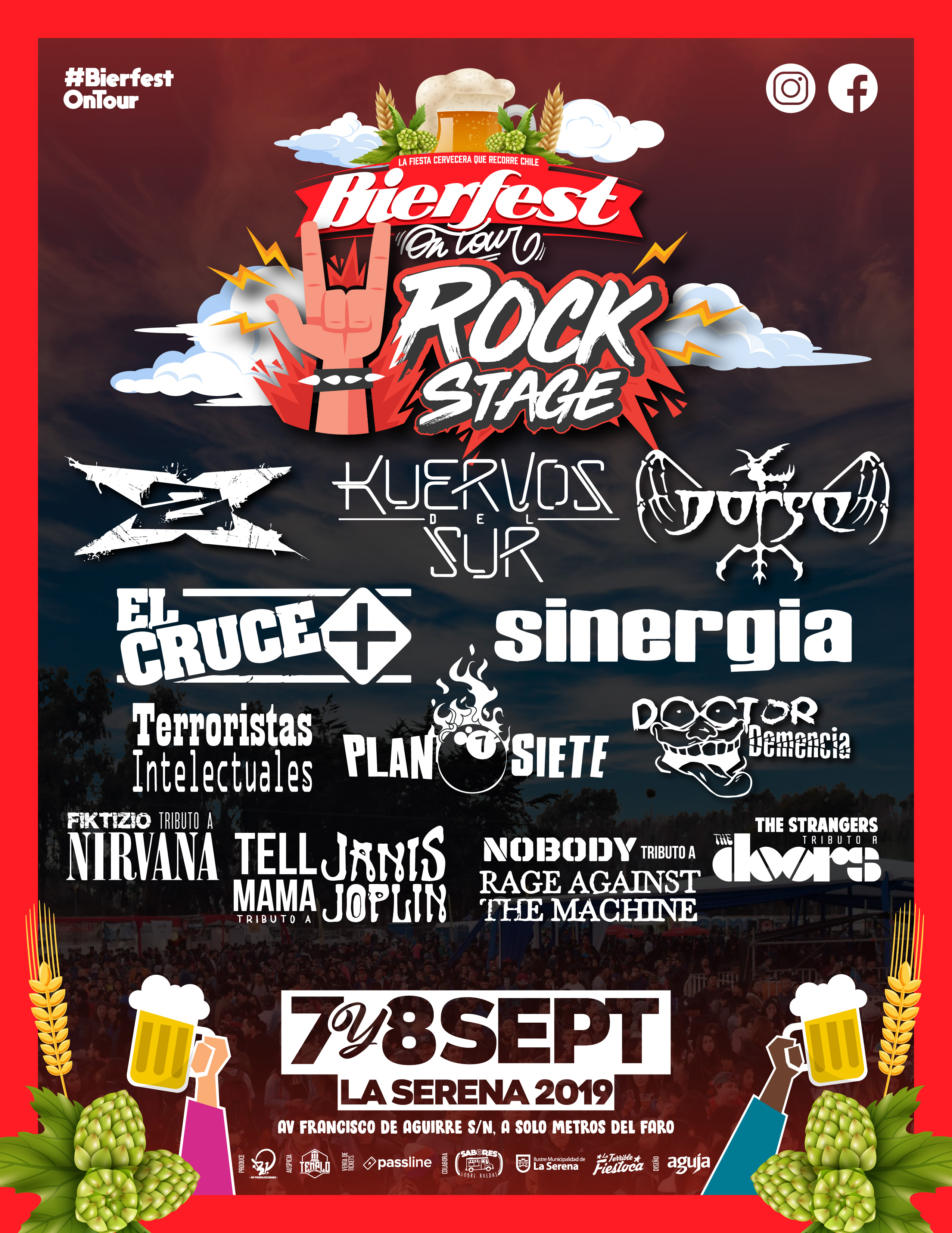 Kuervos del Sur, Dorso, Sinergia, El Cruce y Doctor Demencia inauguran el RockStage de la nueva versi�n del BierFest de La Serena