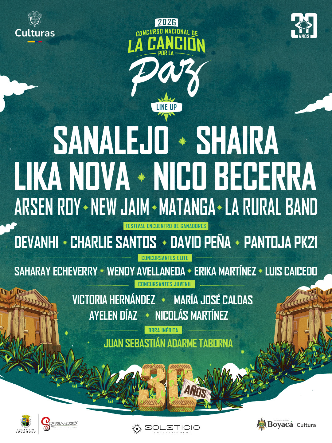 Concurso de la Canción por la Paz celebra 30 años en Sogamoso