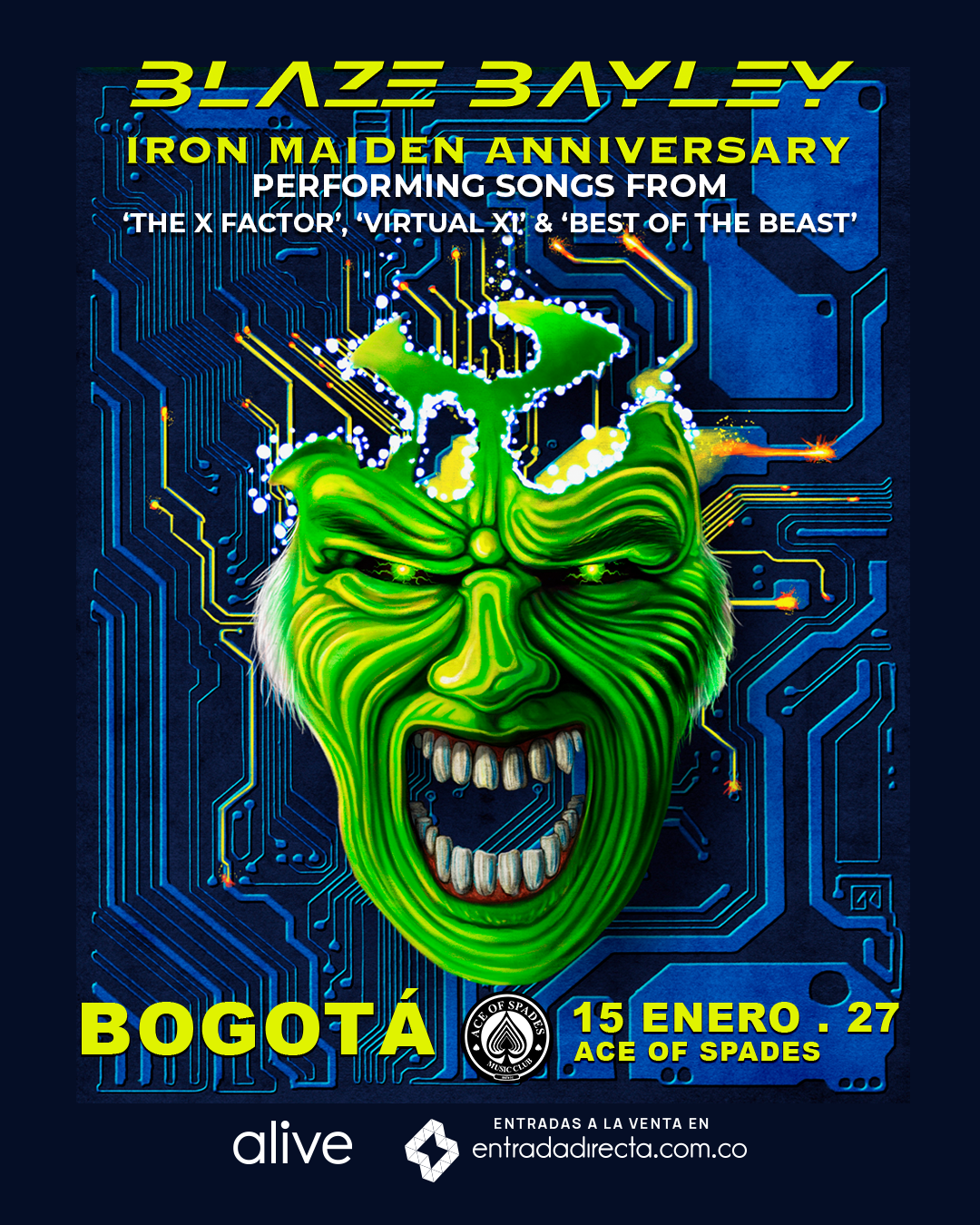 Blaze Bayley regresa a Bogotá con el 'Iron Maiden Anniversary Tour 2027'