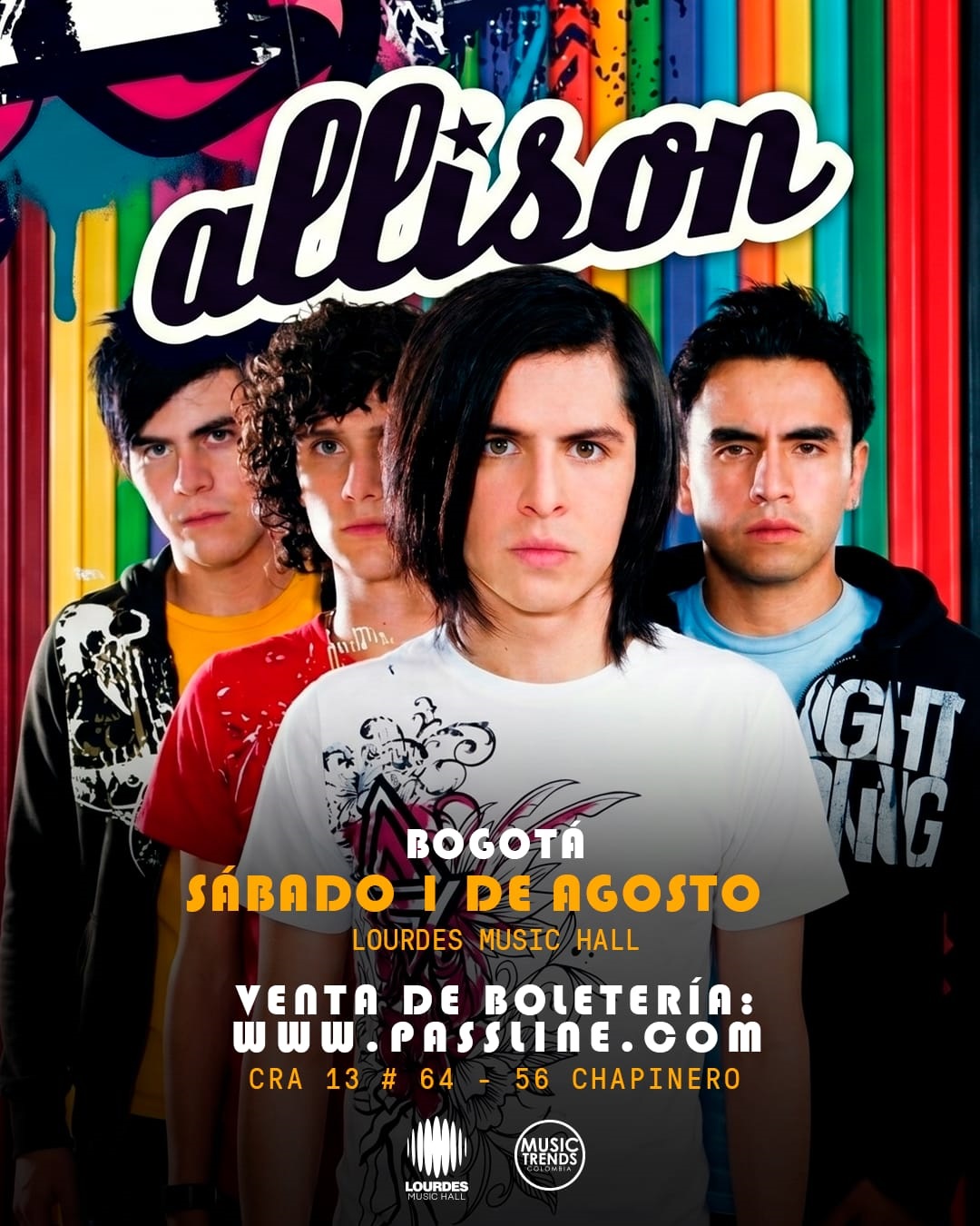 Allison confirma concierto íntimo en Bogotá