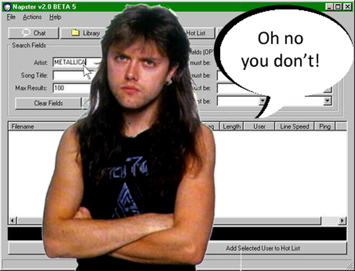 Video: Hace 20 a�os Metallica demand� a Napster