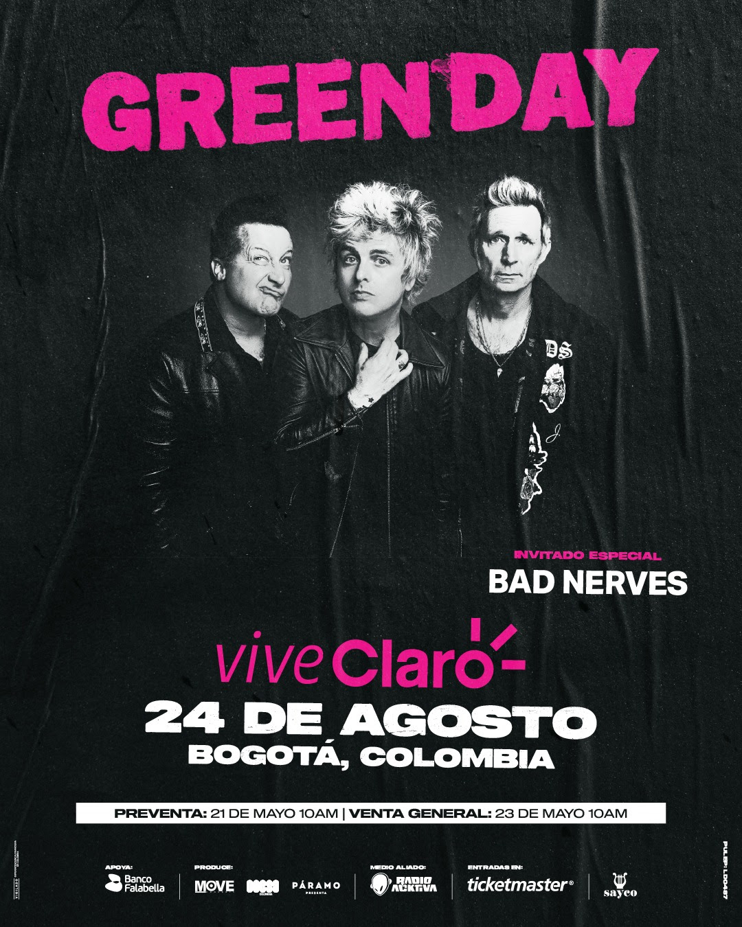 Green Day regresa a Colombia este 24 de agosto!