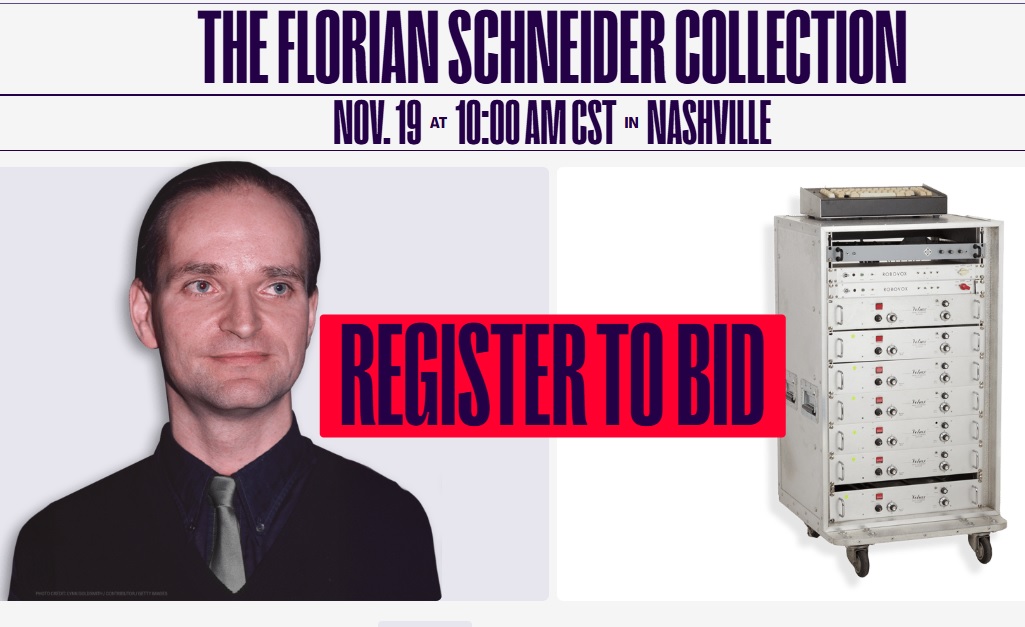 Patrimonio de la electrónica: subastan cientos de artículos del fallecido cofundador de Kraftwerk, Florian Schneider 