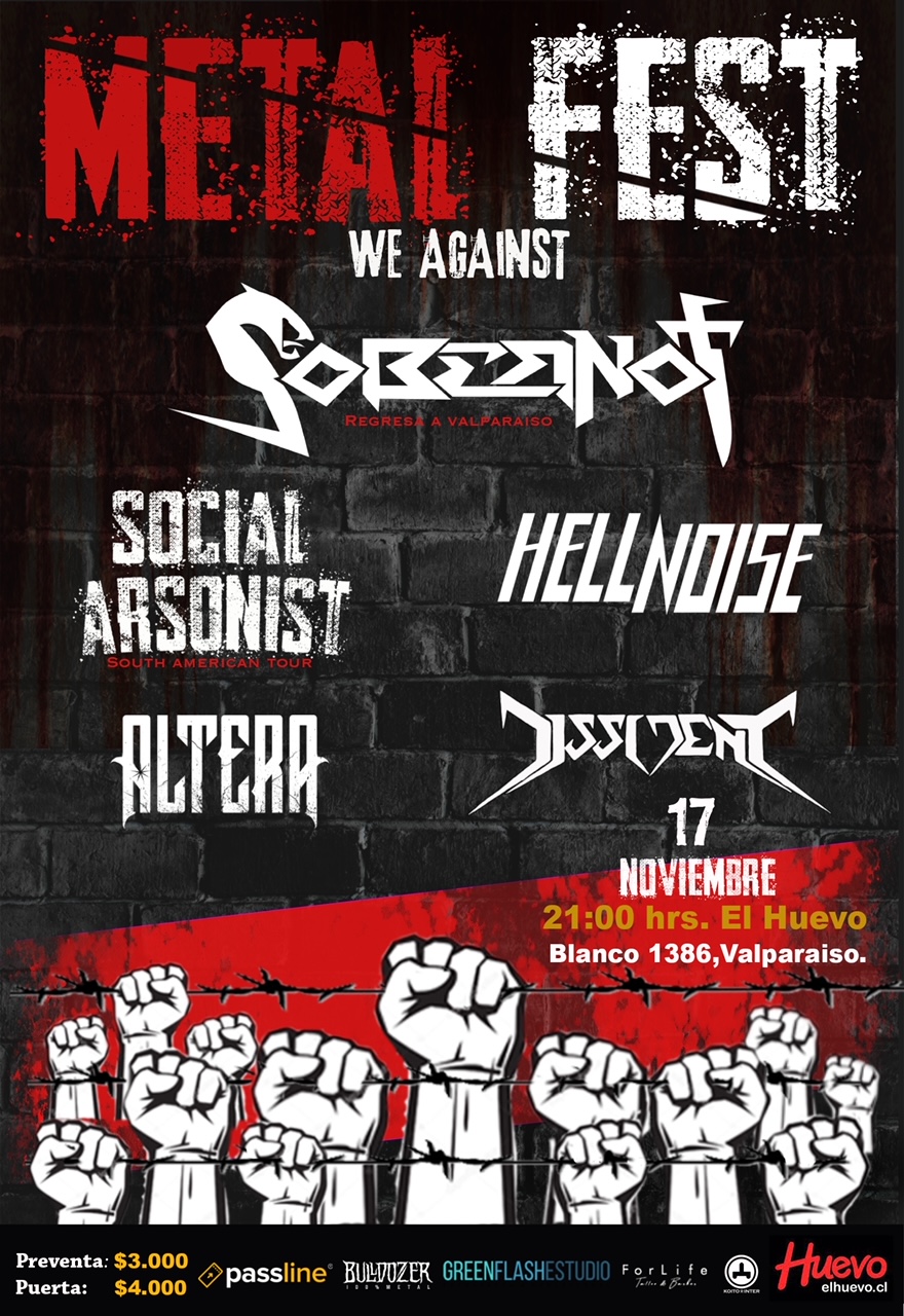 We Against Metal Fest: 17 de noviembre en El Huevo