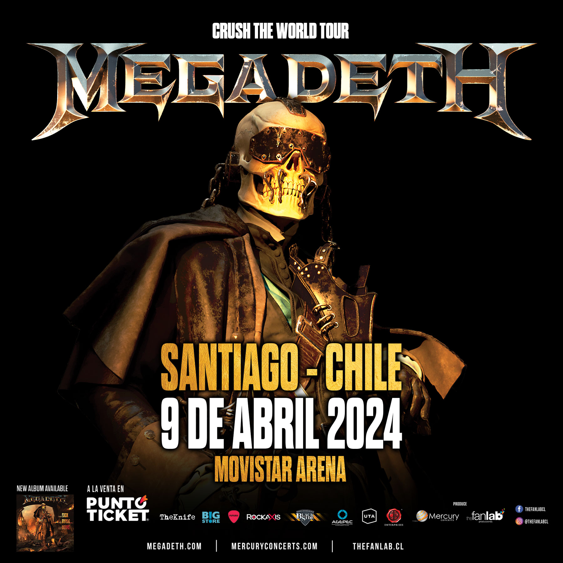 We'll Be Back: Megadeth confirma su regreso a Chile tras siete años