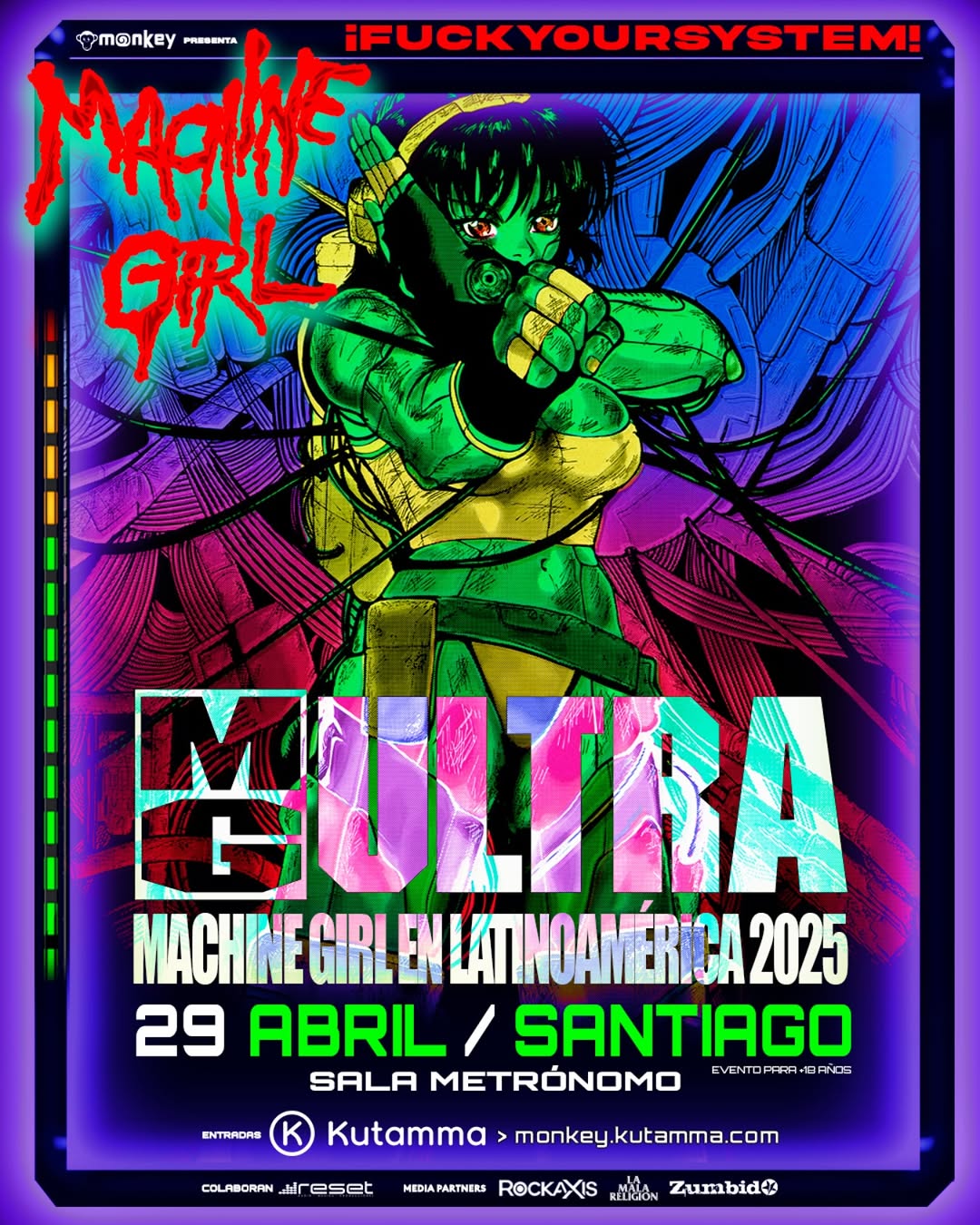 Rockaxis | Concurso cerrado: Machine Girl debuta en Chile