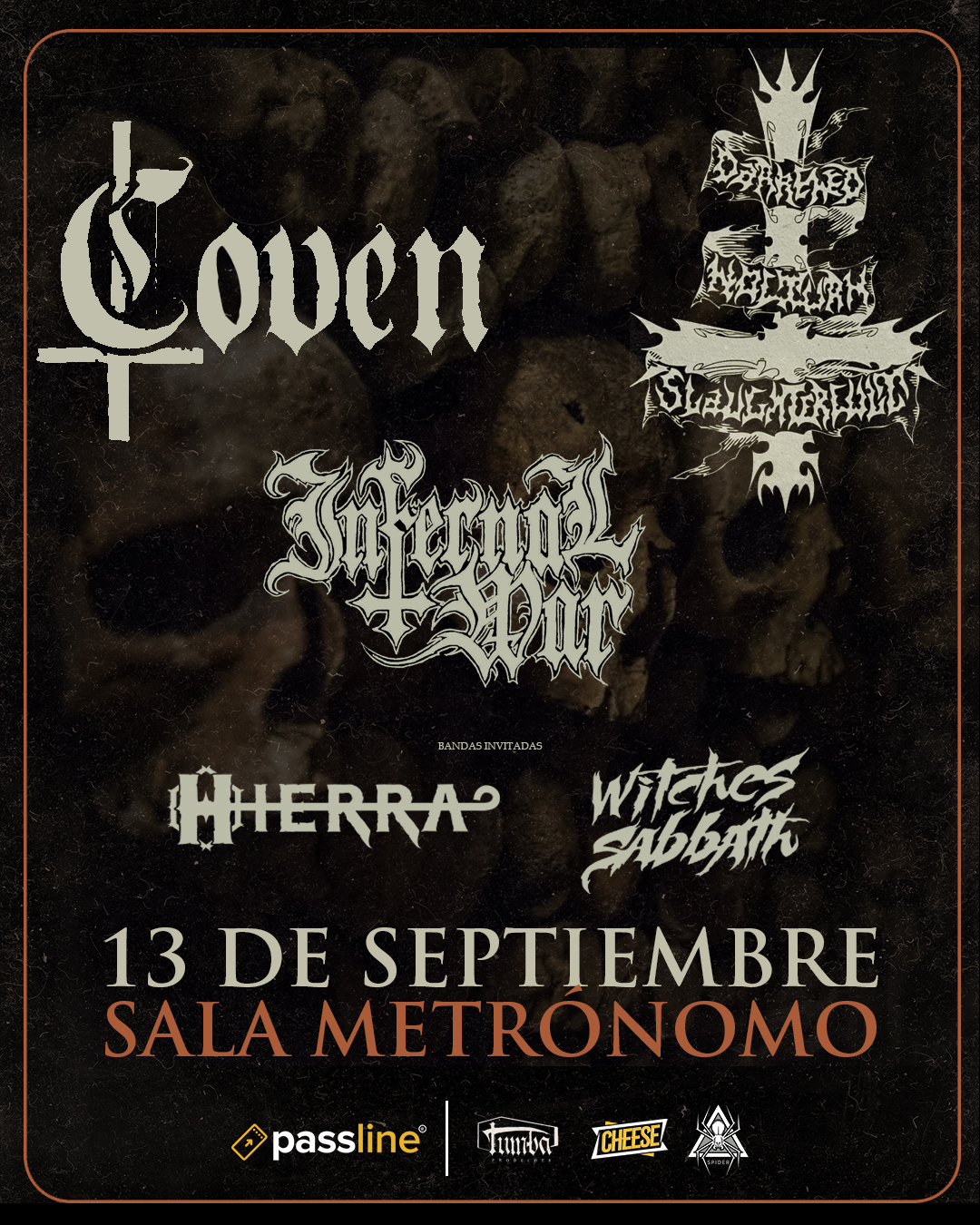 Infernal War se suma al show de Coven y Darkened Nocturn Slaughtercult