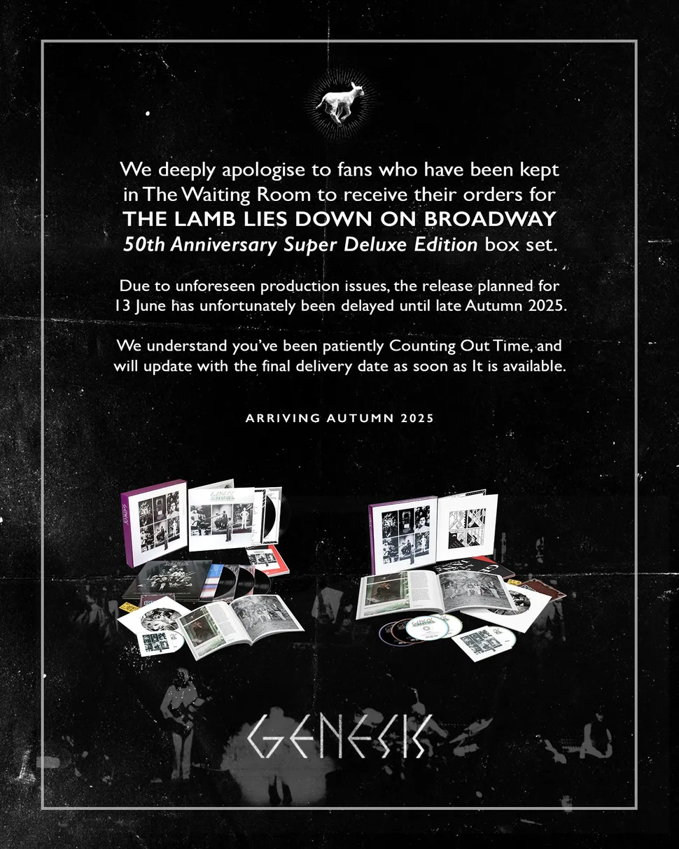 Genesis retrasa el box set del aniversario 50 de 