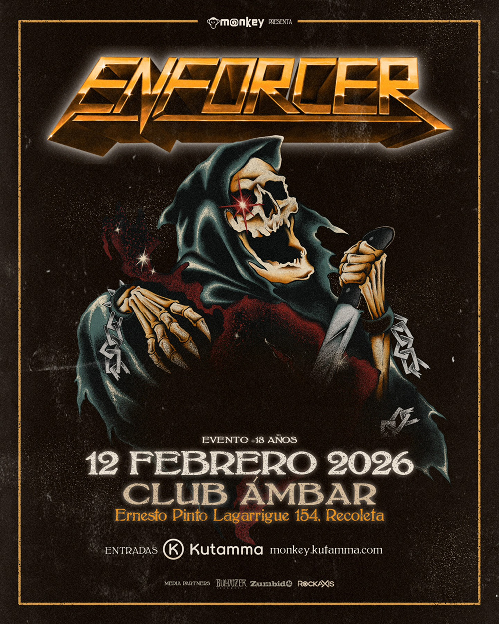 Enforcer regresa a Chile el próximo 12 de febrero