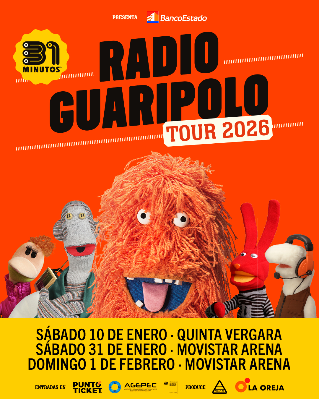 31 Minutos: Radio Guaripolo se tomará Santiago y Viña del Mar