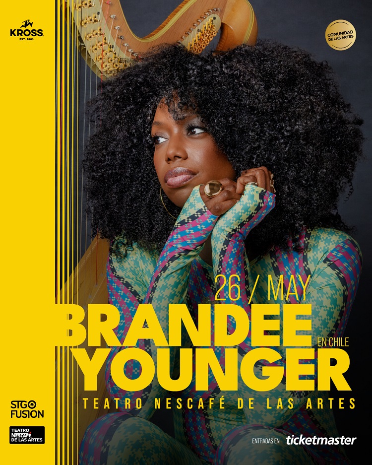 Destacada arpista jazzera Brandee Younger confirma visita a Chile