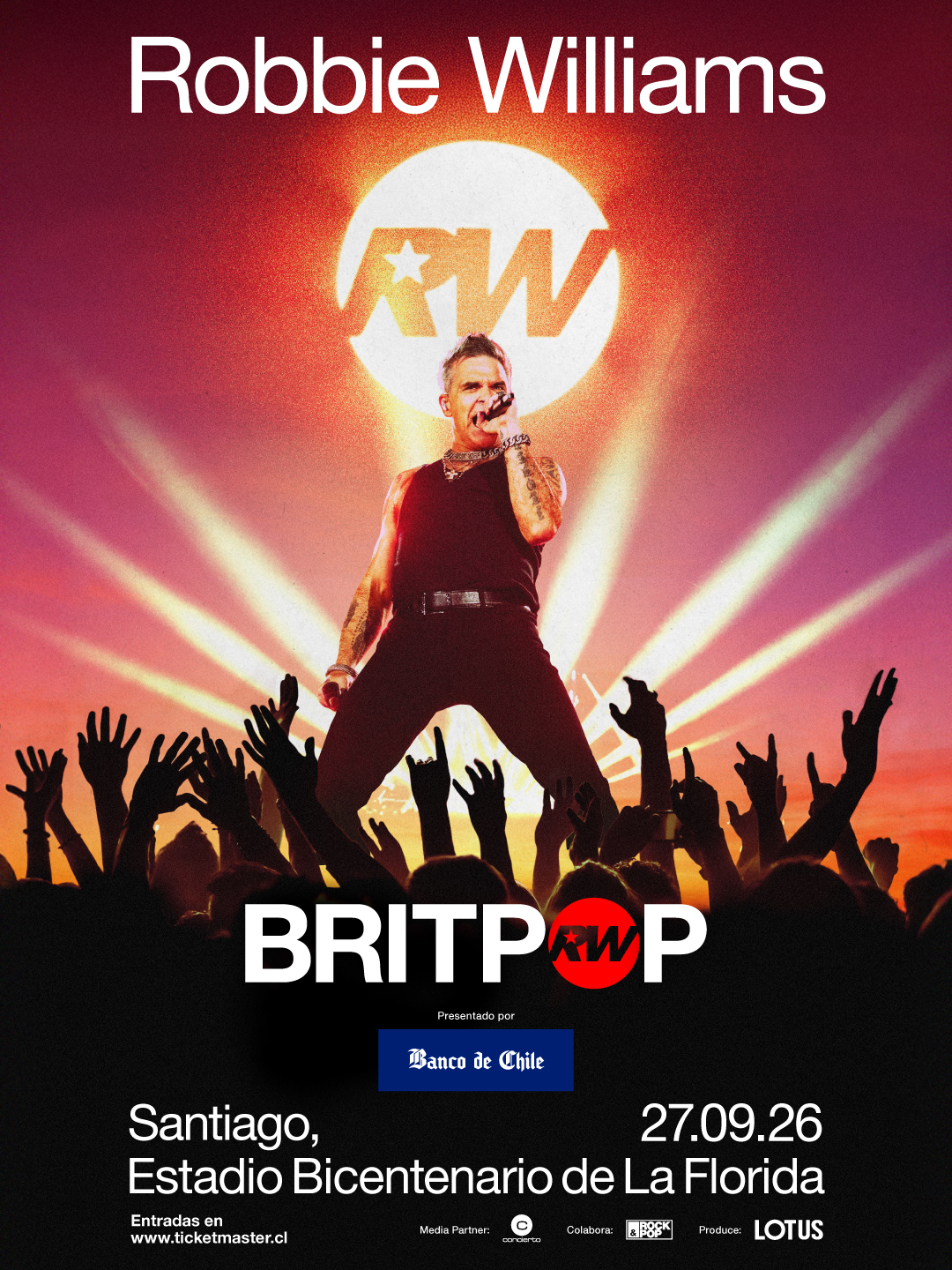 Robbie Williams programa su regreso a Chile