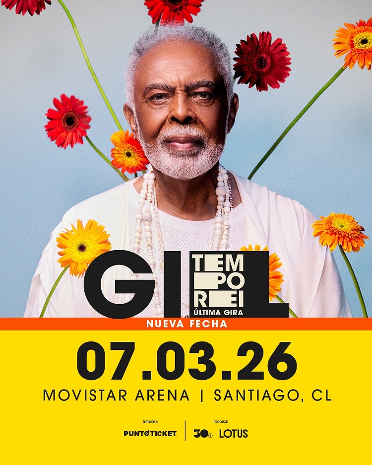 Sábado 07 de marzo: se acerca el concierto de Gilberto Gil en Chile 