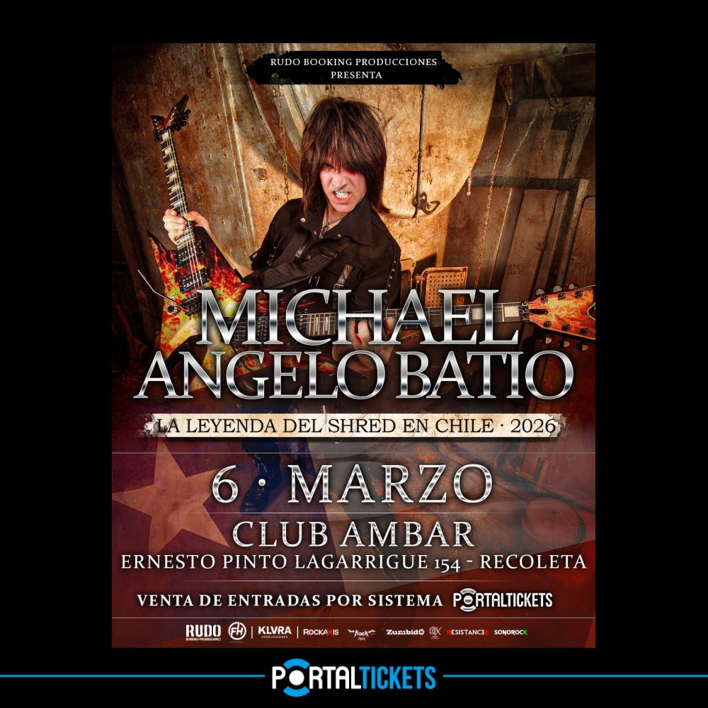 Michael Angelo Batio confirma su debut en Chile para el 6 de marzo