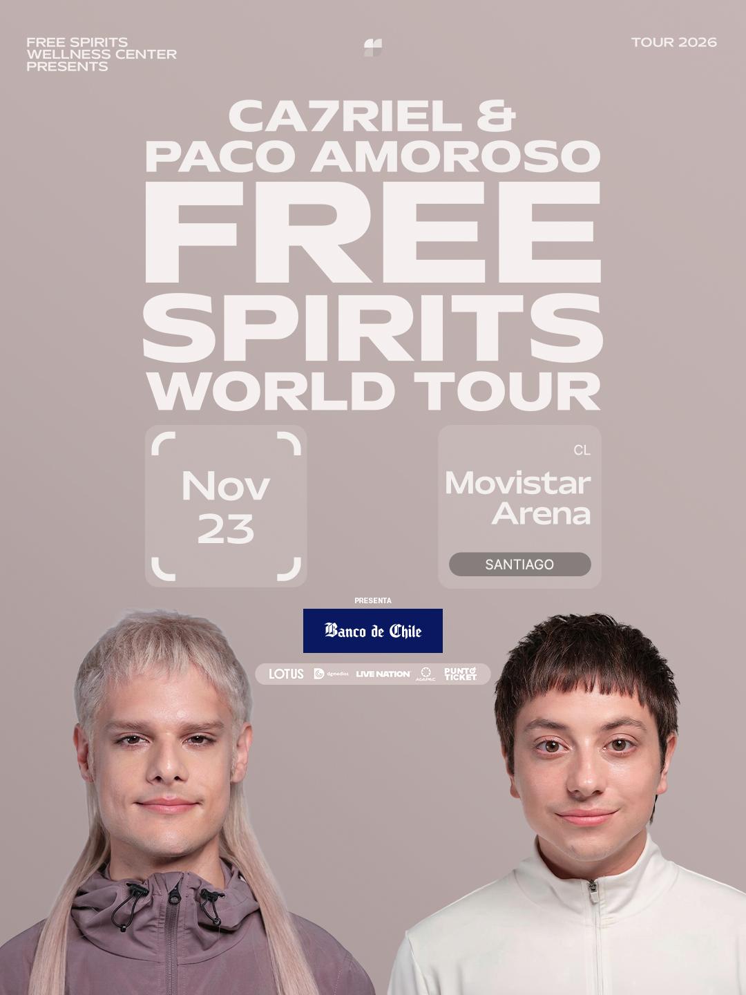 Con su nuevo álbum: Ca7riel & Paco Amoroso vuelven a Chile