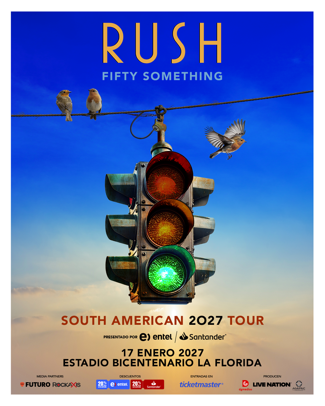 Fifty Something: Rush anuncia su regreso a Chile