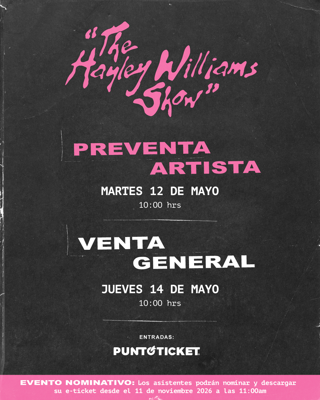 Hayley Williams confirma su visita a Chile: 18 de noviembre
