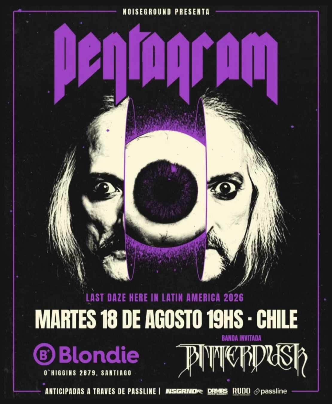 Last Daze Here: Pentagram se despedirá de Chile este 18 de agosto