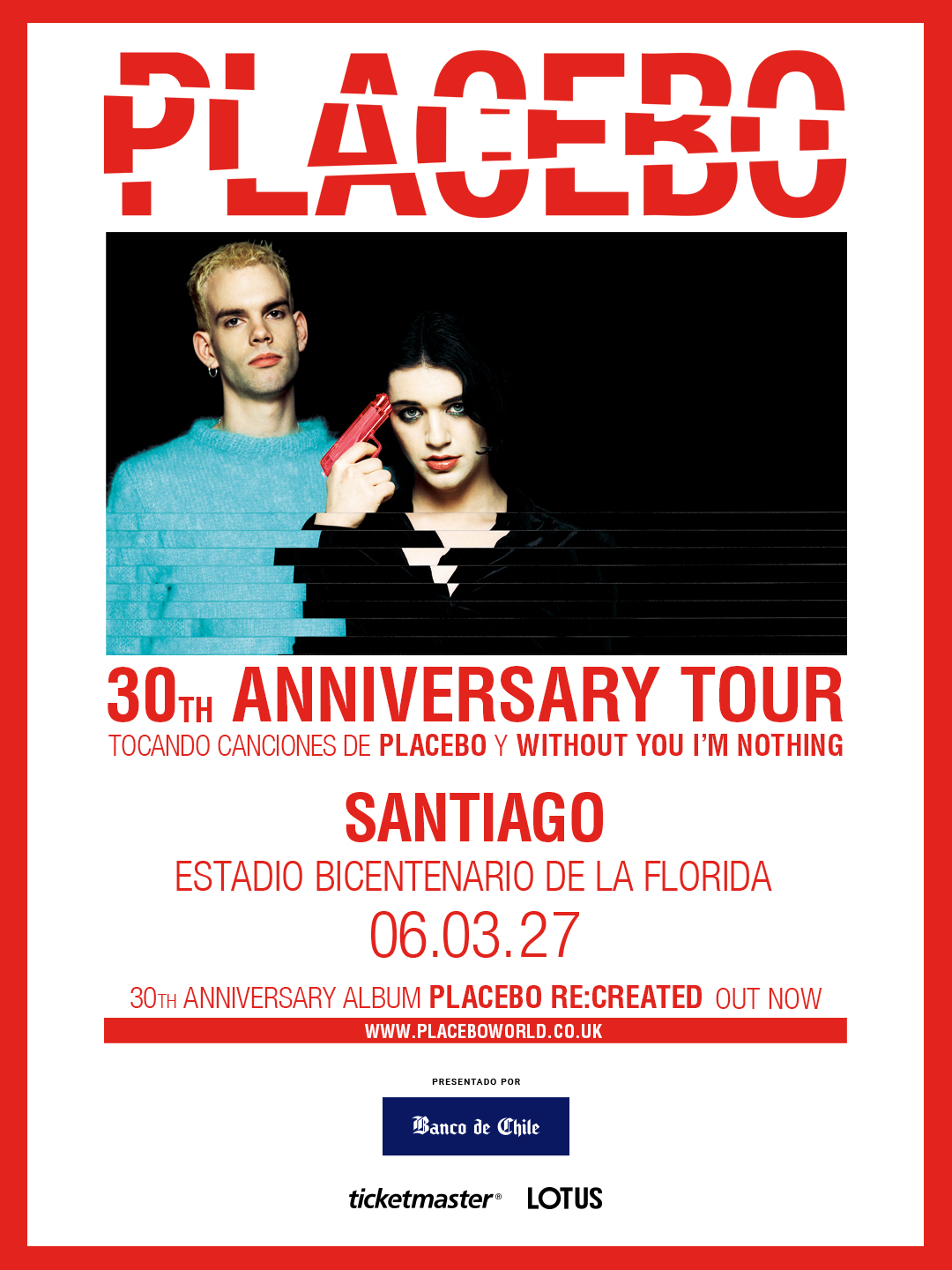 Celebrando 30 años de carrera: Placebo confirma su regreso a Chile