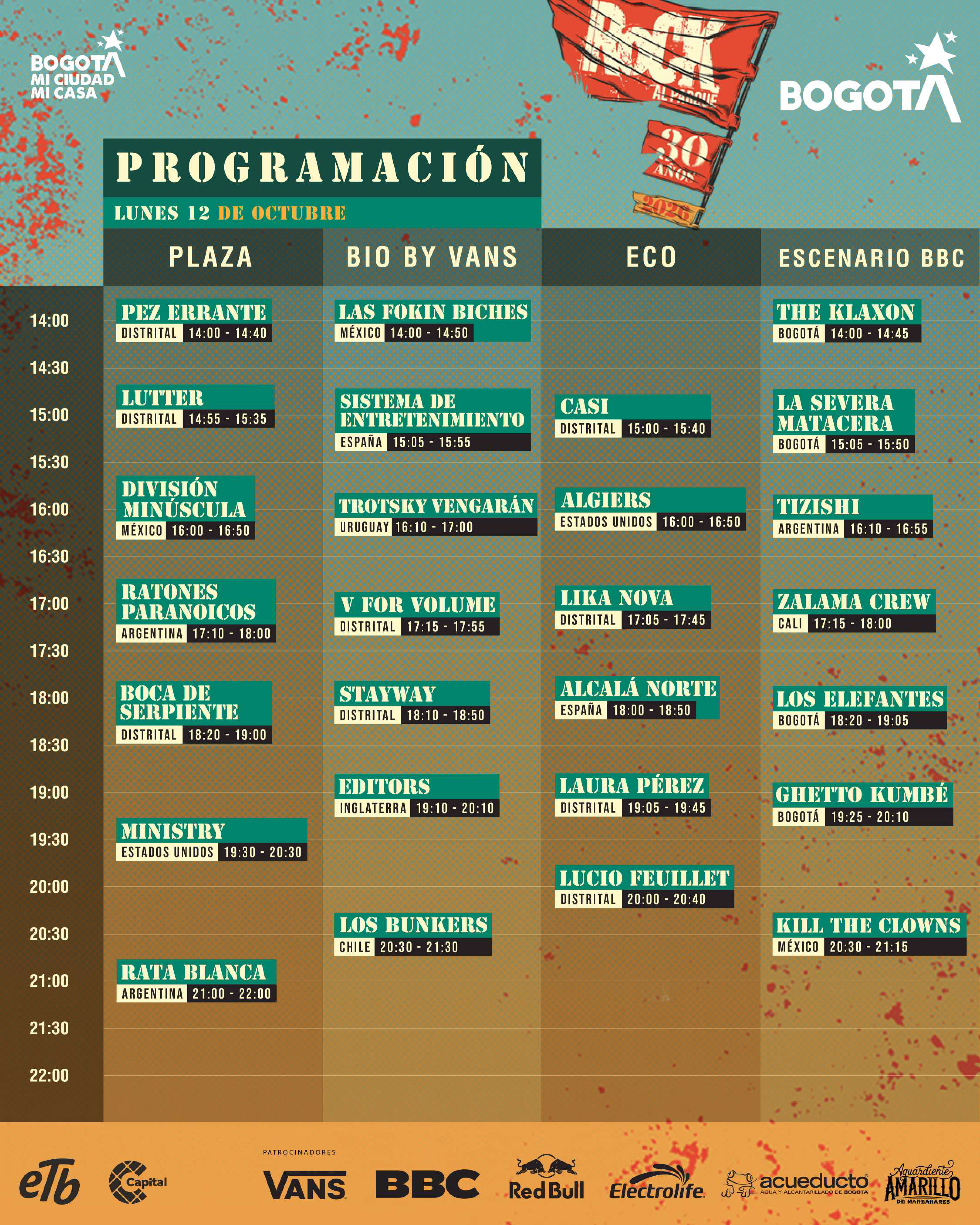 Rock al Parque 2026 revela su programación por días: cuatro escenarios y más de 80 bandas