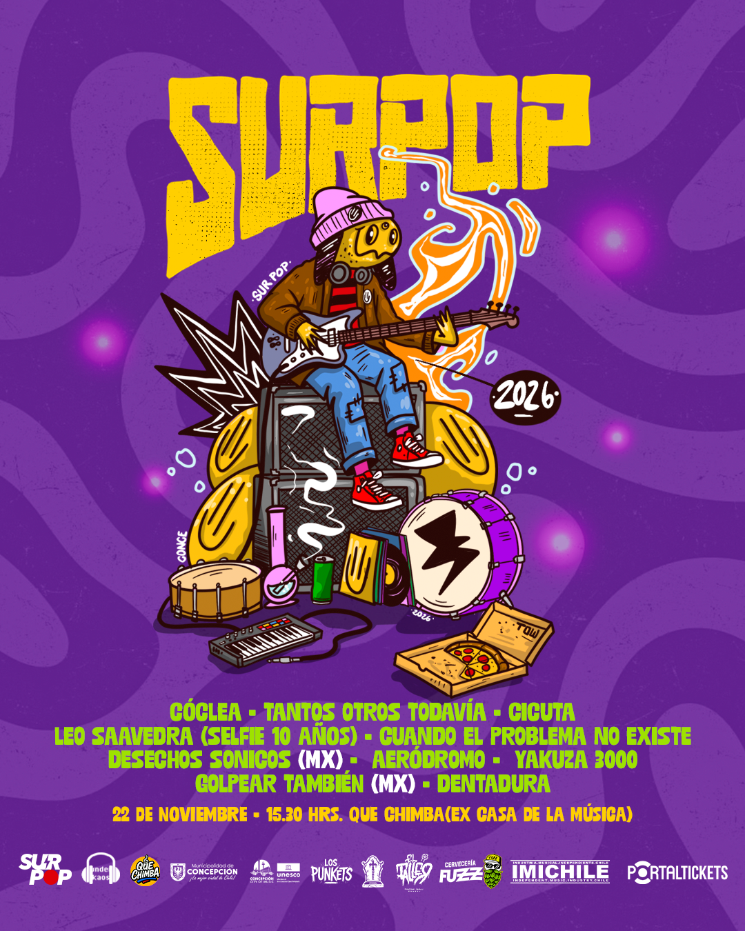 SurPop Fest 2026: Cóclea, Cicuta, Leo Saavedra y más